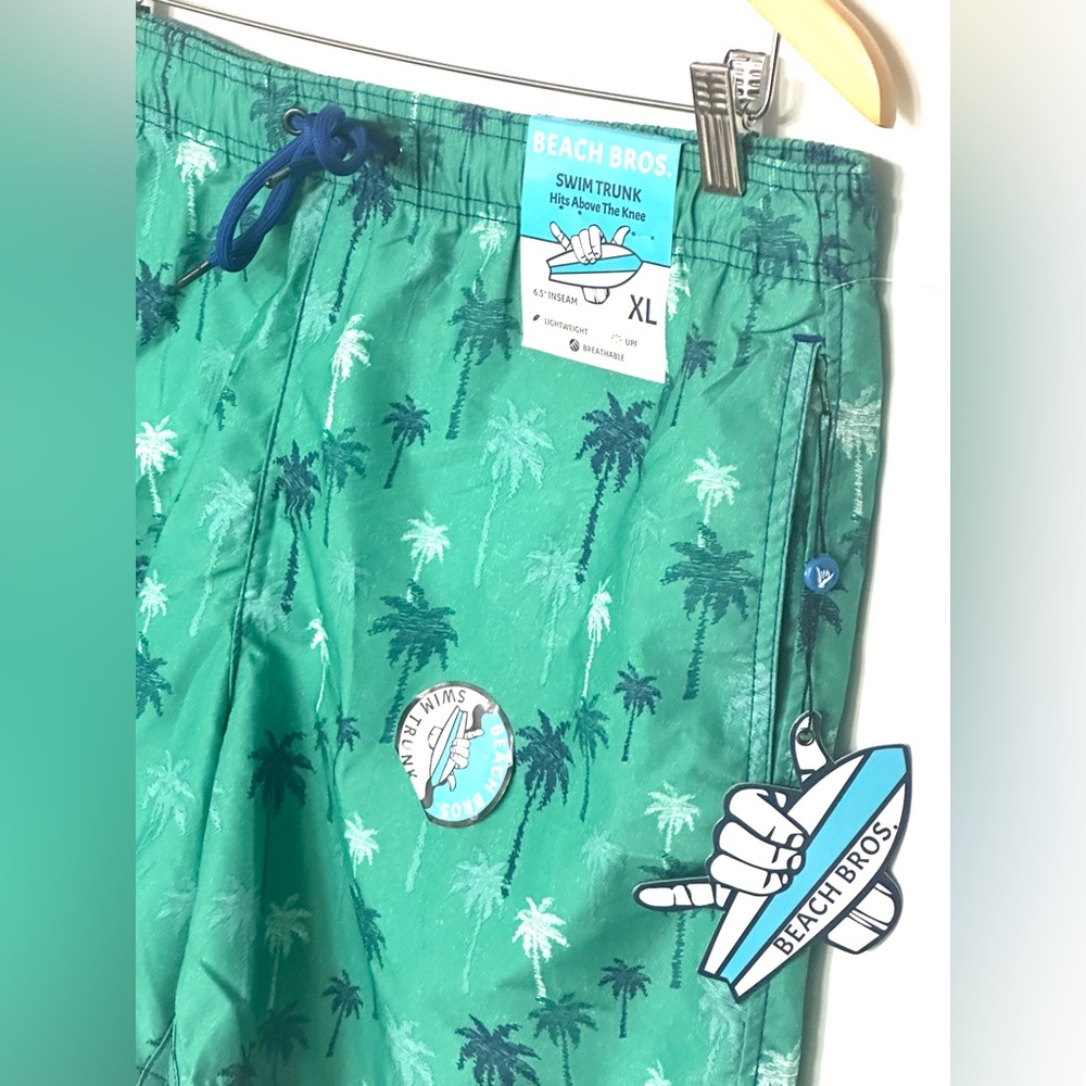 Beach Bros. turquoise green new‎ extra large men’s tropical swim trunks - Picture 2 of 6